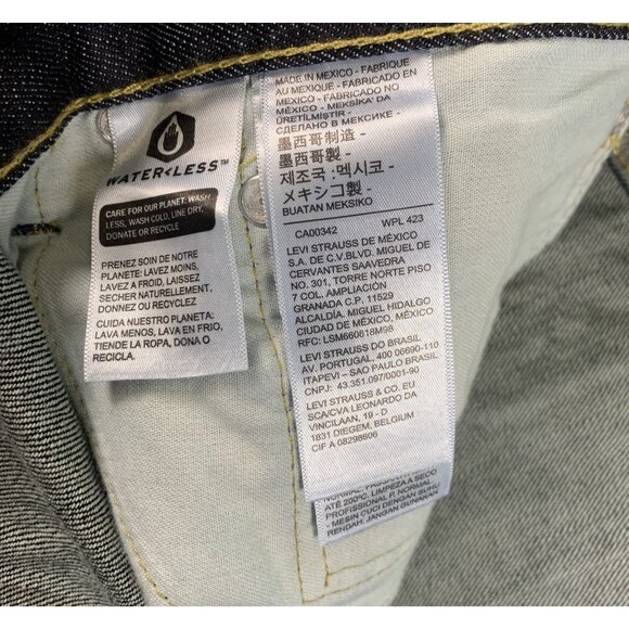 Levi's 559 Relaxed Straight Fit Jeans Dark Blue Denim Men's Size 44 x 30 NWT - Picture 8 of 11